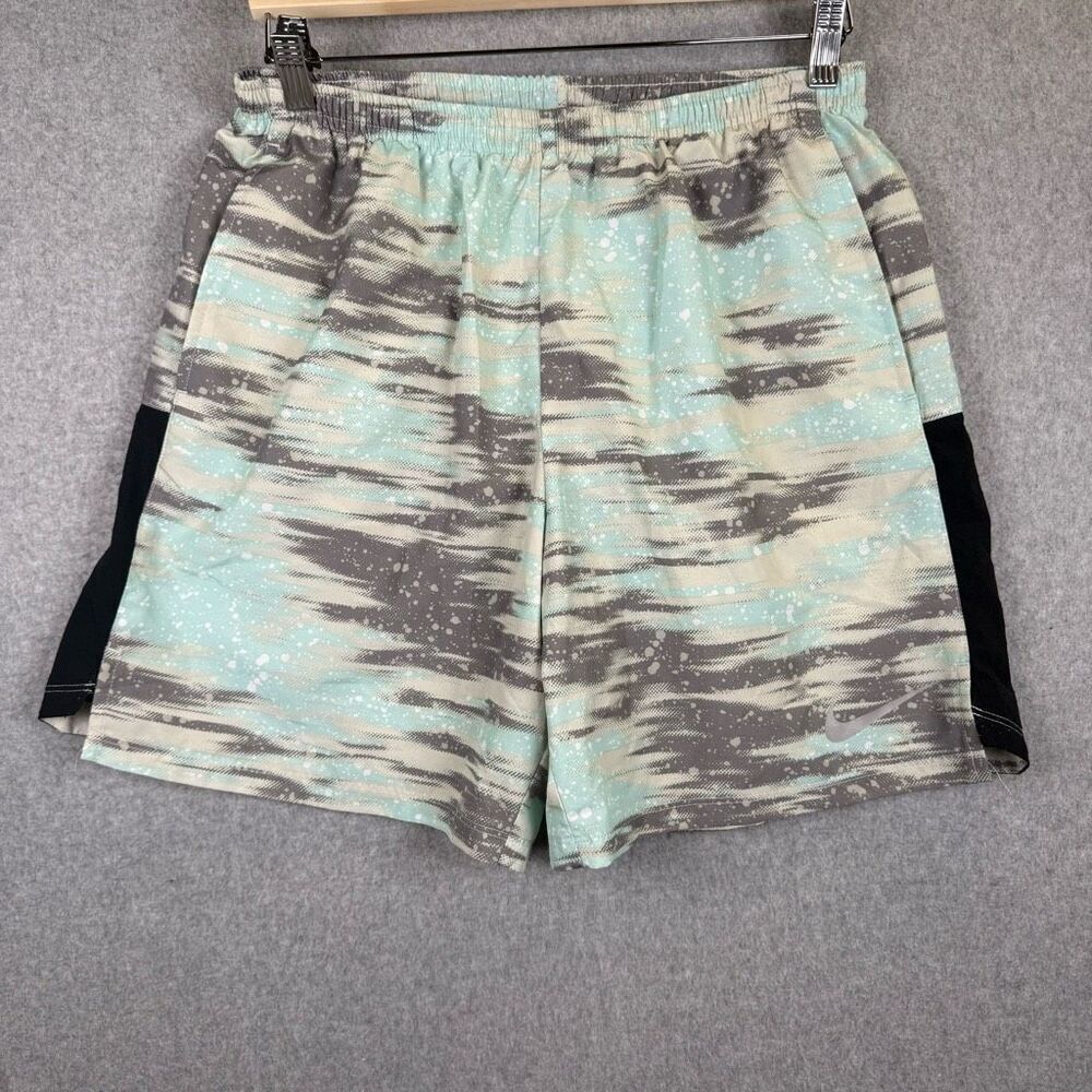 Nike Dri Fit Mens Size Large Drawstring Waist Swim Trunks Shorts Blue Brown